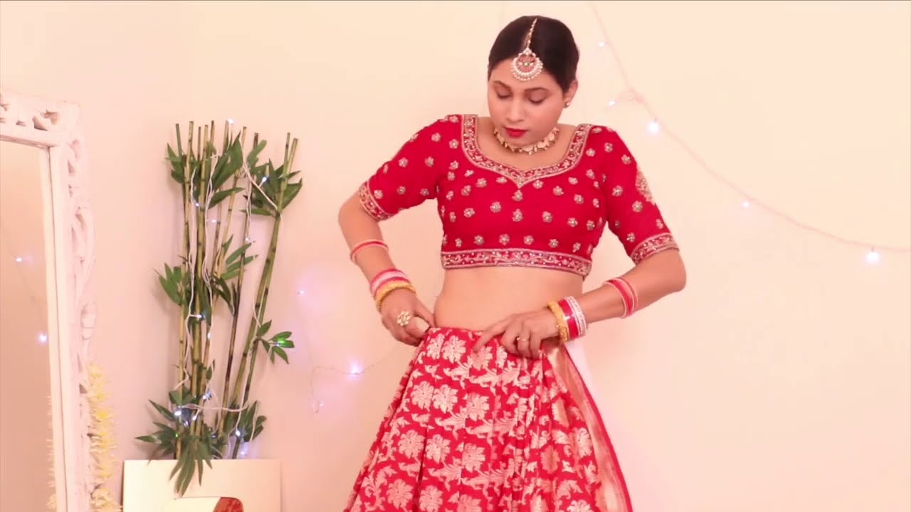 banarasi saree lehenga style