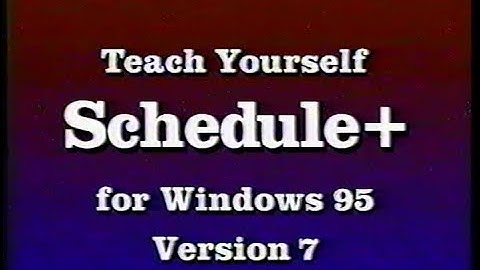Viagrafix Learn Microsoft Schedule+ 95