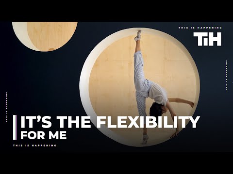 Girl Shows Flexible Moves While Doing Handstand Balance in Circular Structure