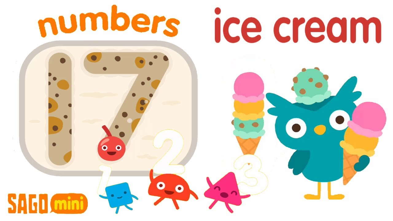 Sago Mini Numbers Sago Mini Ice Cream β Numbers 123 for Children β How to Write Numbers 0 ...