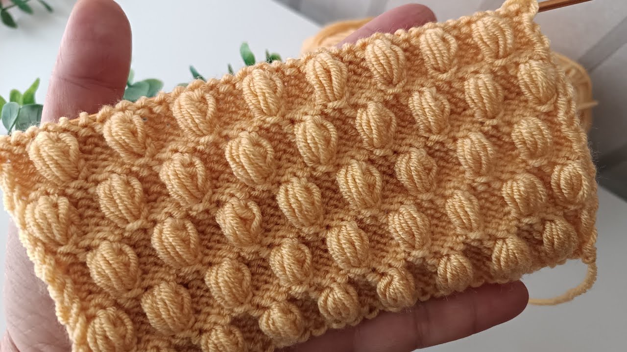 Tomurcuk örgü modeli /bud knitting model/pattern /modelo de tejido de brotes