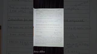 Preparation of 250 ml Of (N/20) Oxalic Acid Solution/Chemistry/Bsc 1st Year Practical