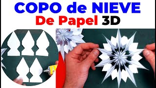 COPO de NIEVE de Papel 3d | Tutorial de Origami 3d