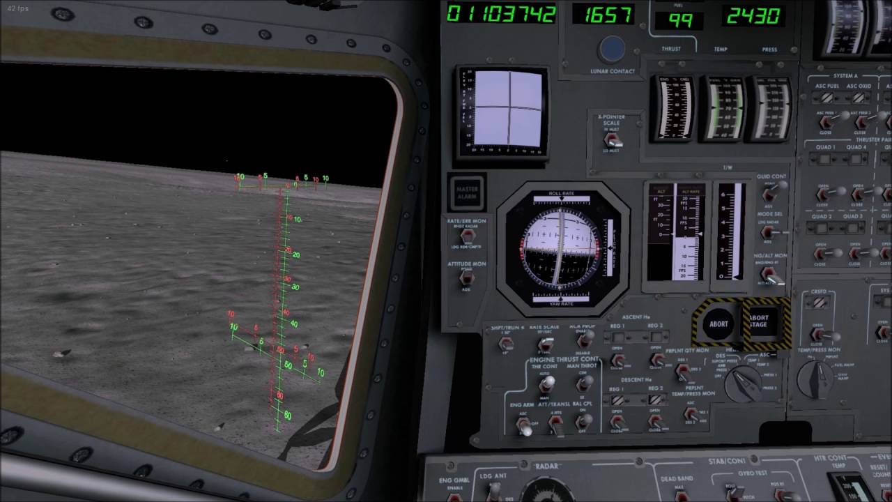 Apollo 12 abort stage drift   (Eagle Lander 3D)