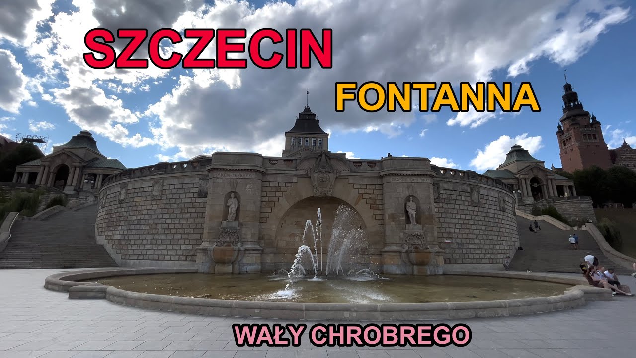 Szczecin Fontanna Wały Chrobrego atrakcje ⛲️ Widok na Port i Łasztownię ⚓️ Bulwar Chrobrego