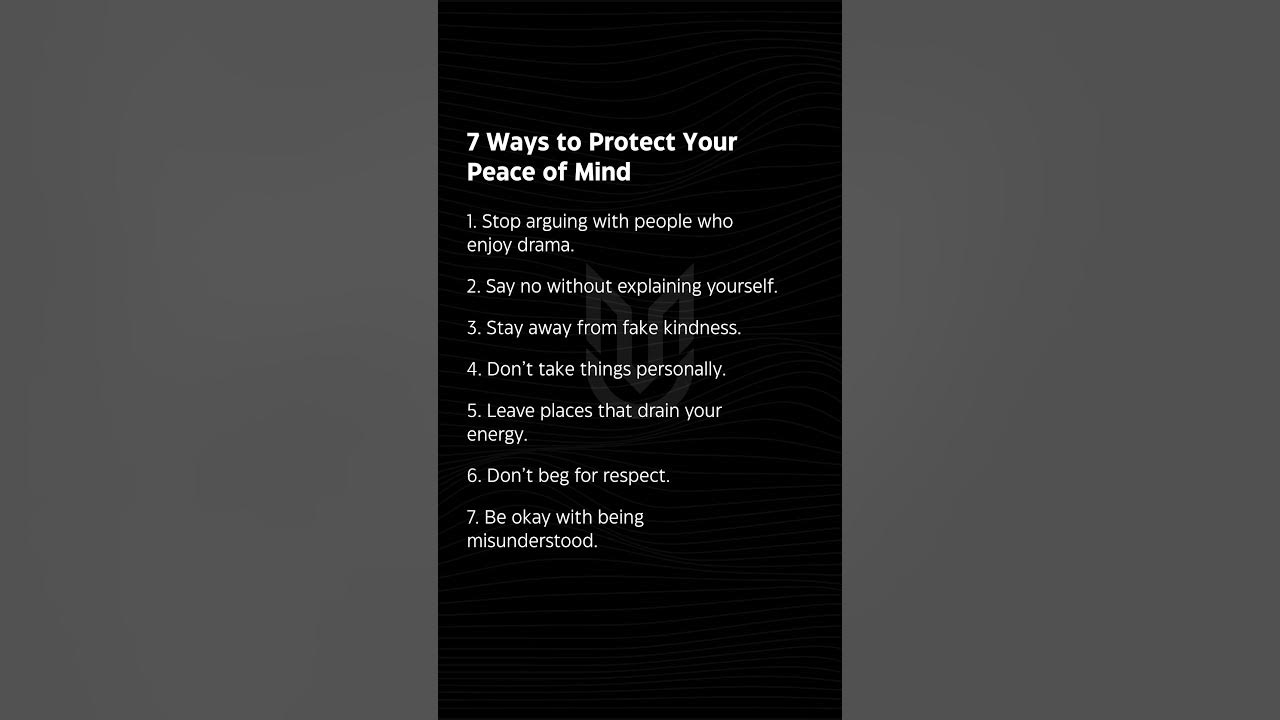 7 Simple Ways to Protect Your Peace of Mind