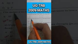 Ug-trb, Maths, 2009,Mechanics