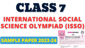 Class 7 ISSO Social Science Olympiad Sample Paper MCQ // Class 7 Olympiad MCQ #olympiad2023
