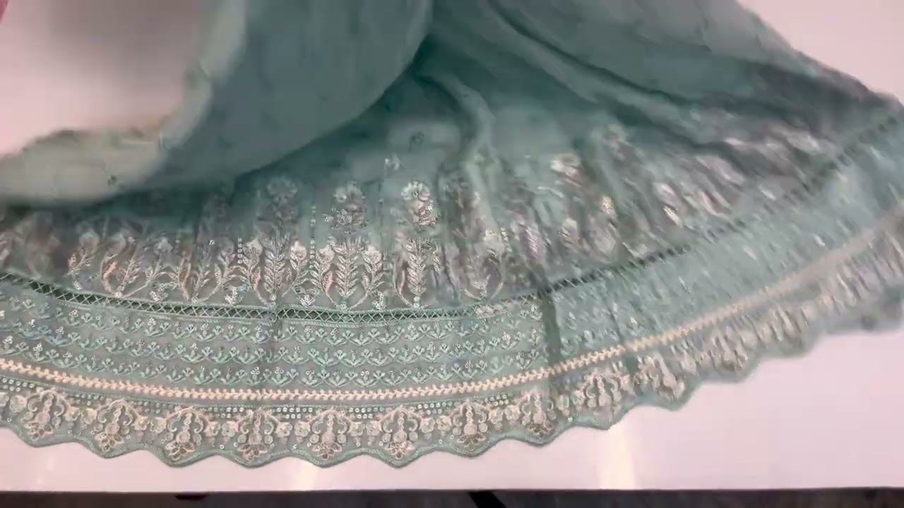 Agha noor latest chiffon heavy hand emb stitched gowns 💃sizes -M/L✨price-5400/-☎️8445012262