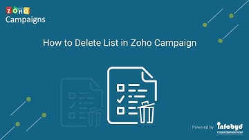 How to Delete List in Zoho Campaign