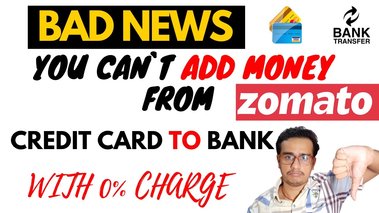 BAD NEWS Credit Card To Bank Transfer With Zero Charge Credit Card 