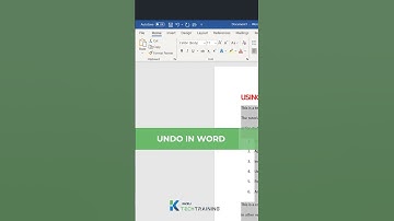 Undo in Word  #microsoftoffice #tutorial #kacelitutorials