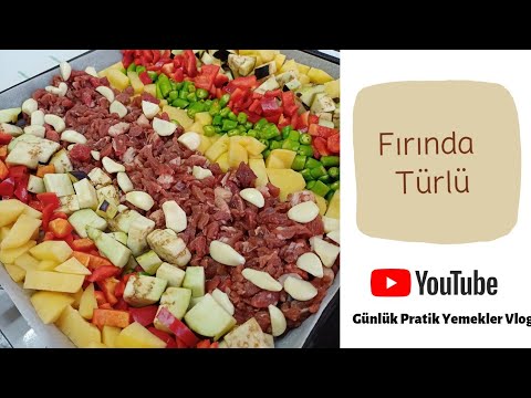 FIRINDA TÜRLÜ YEMEĞİ ????| RENGARENK LEZZETLİ YEMEK| NASIL YAPILIR ????☘️????