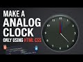 Simple Analog Clock UI Design 🕒 | HTML CSS | Real Time Clock Project 