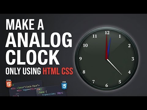 Simple Analog Clock UI Design 🕒 | HTML CSS | Real Time Clock Project 