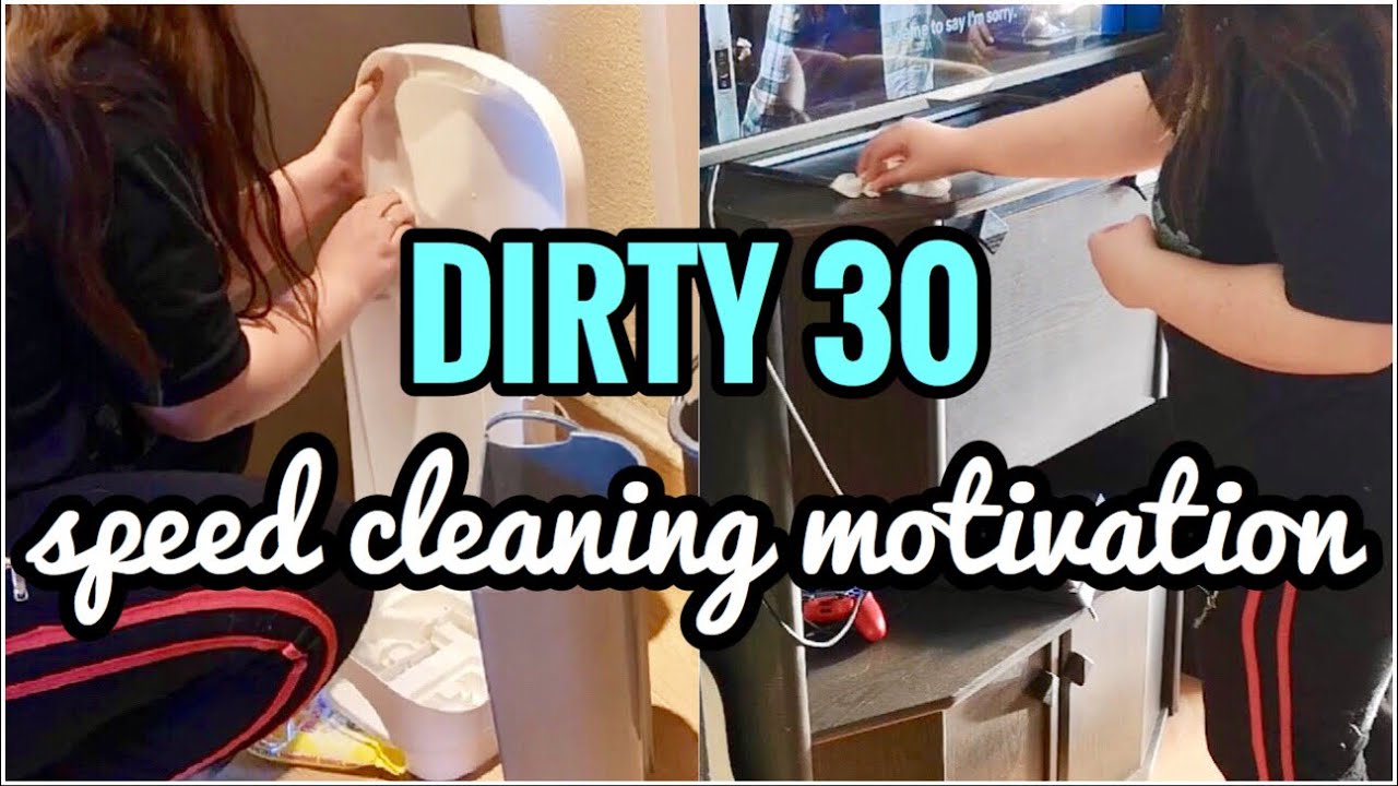 SPEED CLEAN WITH ME 2020 // DIRTY 30 METHOD // CLEANING MOTIVATION // Sara's corner cleaning video