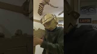 master chief helmet out of Cardboard #cardboard  #diy  #props  #halo  #haloinfinite  #masterchief