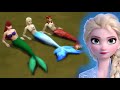 Ariel Little Mermaid & Elsa Frozen - Anna have powers! | The Sims 4