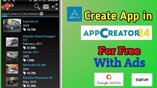 How to create a app in appcreator24 with admob , startapp , applovin ads | Earn With Technical