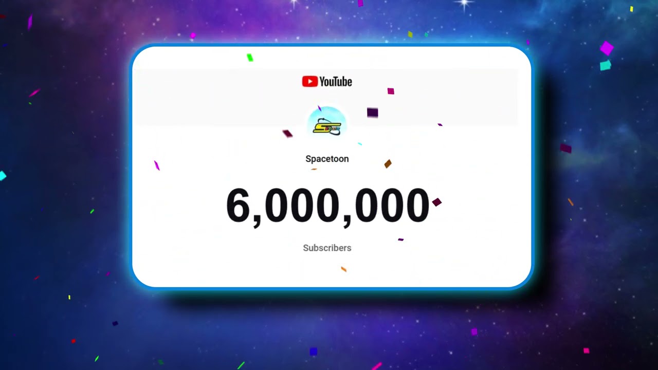 ⁣6 ملايين مشترك في قناة سبيستون على اليوتيوب ?!