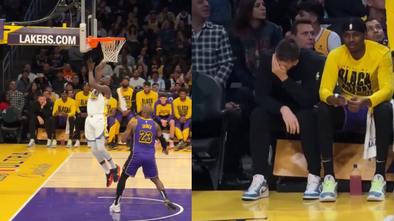 Luka Doncic cracks up after Draymond Green missed a wide open layup 😭 ...