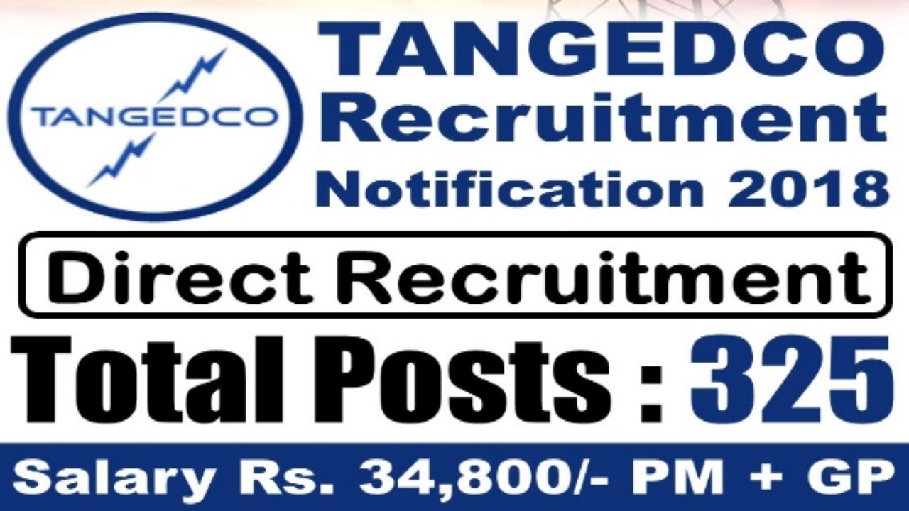 TANGEDCO Recruitment 2018 | Latest February Jobs | Apply Now !!