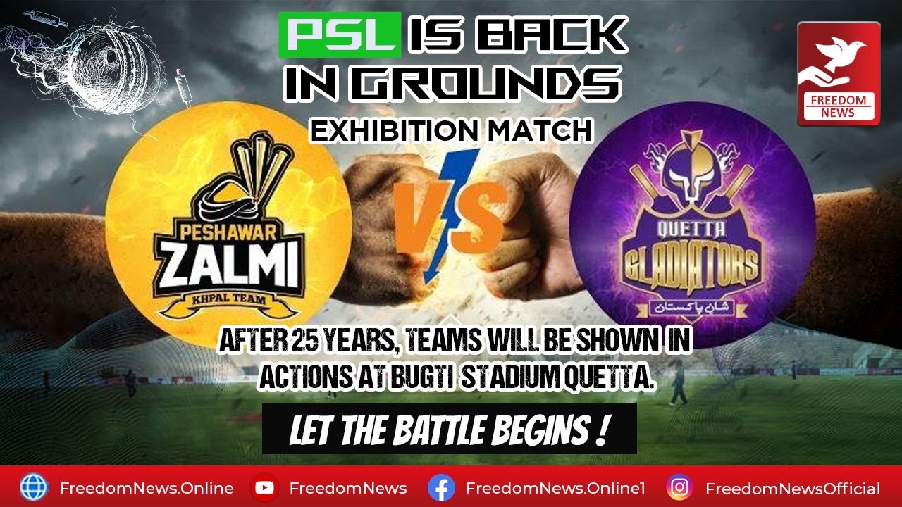 PSL-Match (Live Match)Quetta Gladitors Between Peshawar Zalmi