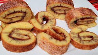 سويسرول لذيذ جدا بدون فرن فقط ب١٠دقائق /Swissroll fryer @cookwithusdifferent1821