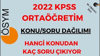 2024 KPSS Ortaöğretim Hangi Konudan Kaç Soru Çıkıyor? 2024 KPSS Ortaöğretim Hangi Konudan Kaç Soru Çıkıyor?