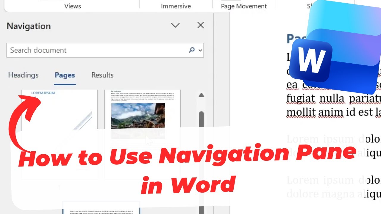 Word Top Panel How to Use Navigation Pane in Word - YouTube