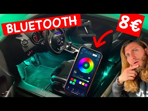 Como Instalar LUCES RGB LED en el Interior del Coche | APLICACION Bluetooth