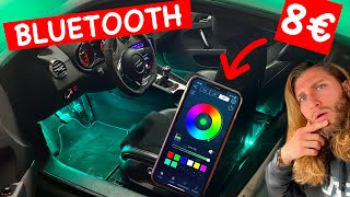 Como Instalar LUCES RGB LED en el Interior del Coche | APLICACION Bluetooth