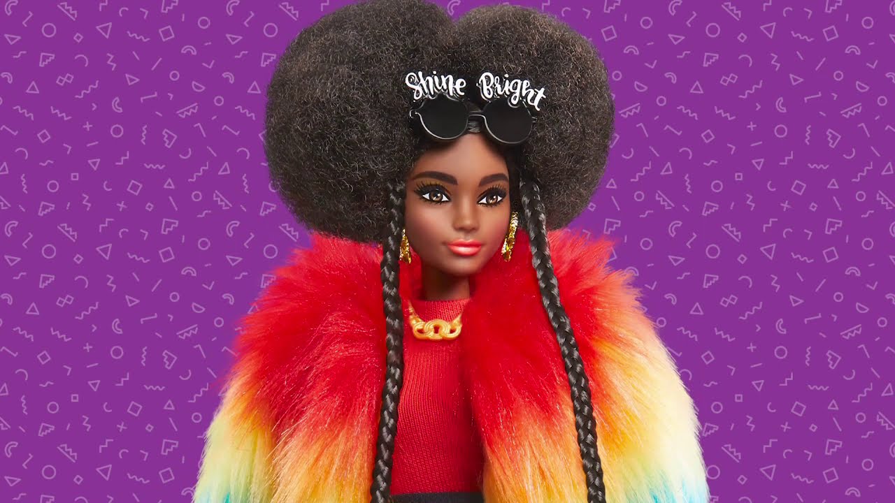 Barbie Extra Doll in Rainbow Coat with Pet Dog Toy Smyths Toys YouTube