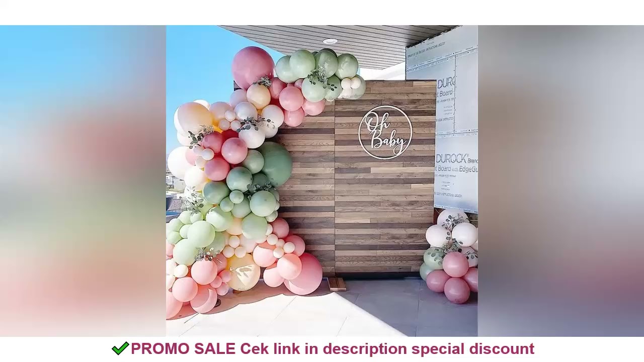 129Pcs Pink Mix Avocado Green Color Latex Balloons Garland Kit Balloon Arch Wedding Decorations Baby