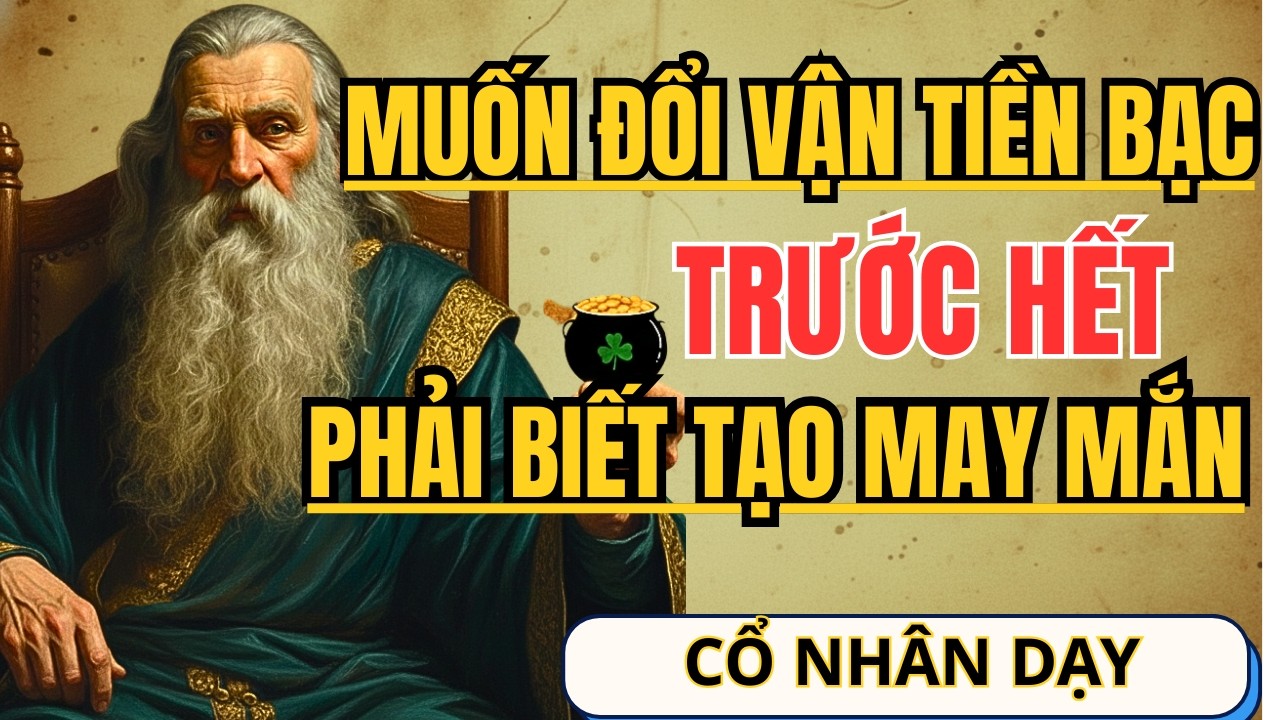 CỔ NHÂN DẠY – Muốn ĐỔI VẬN TIỀN BẠC, Trước Hết Phải BIẾT TẠO MAY MẮN | Triết Lý Sống | kẻ kiến tạo