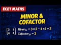ECET MATHS MATRICES🔥 Minor and cofactor of an elements and problems solved#ecet #apecet #tgecet