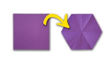 How to make a hexagon from square paper / Origami hexagon paper