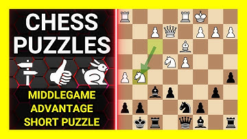 Chess Puzzles to Practice. Themes: Middlegame, Advantage, Short puzzle. Learn Chess