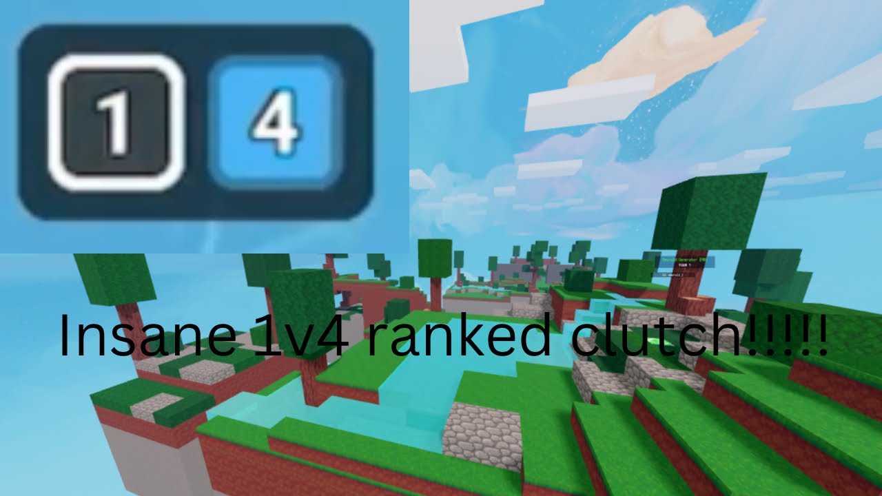 The most insane ranked 1v4 clutch in Roblox Bedwars - YouTube