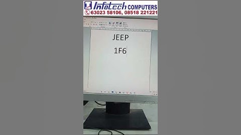 Create  Jeep in Word Document | Infotech Computers Bhagya Nagar Kurnool 6302358106 #training