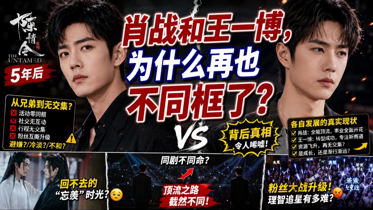 陈情令》5年后：肖战和王一博，为什么再也不同框了？ - YouTube