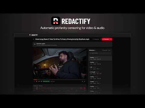 Redactify - Automatic Profanity Censoring for Video & Audio