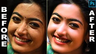 How to Quickly Smooth Skin and Remove Pimples on Face-Adobe Photoshop Telugu - 2024 | JSS Channel screenshot 5