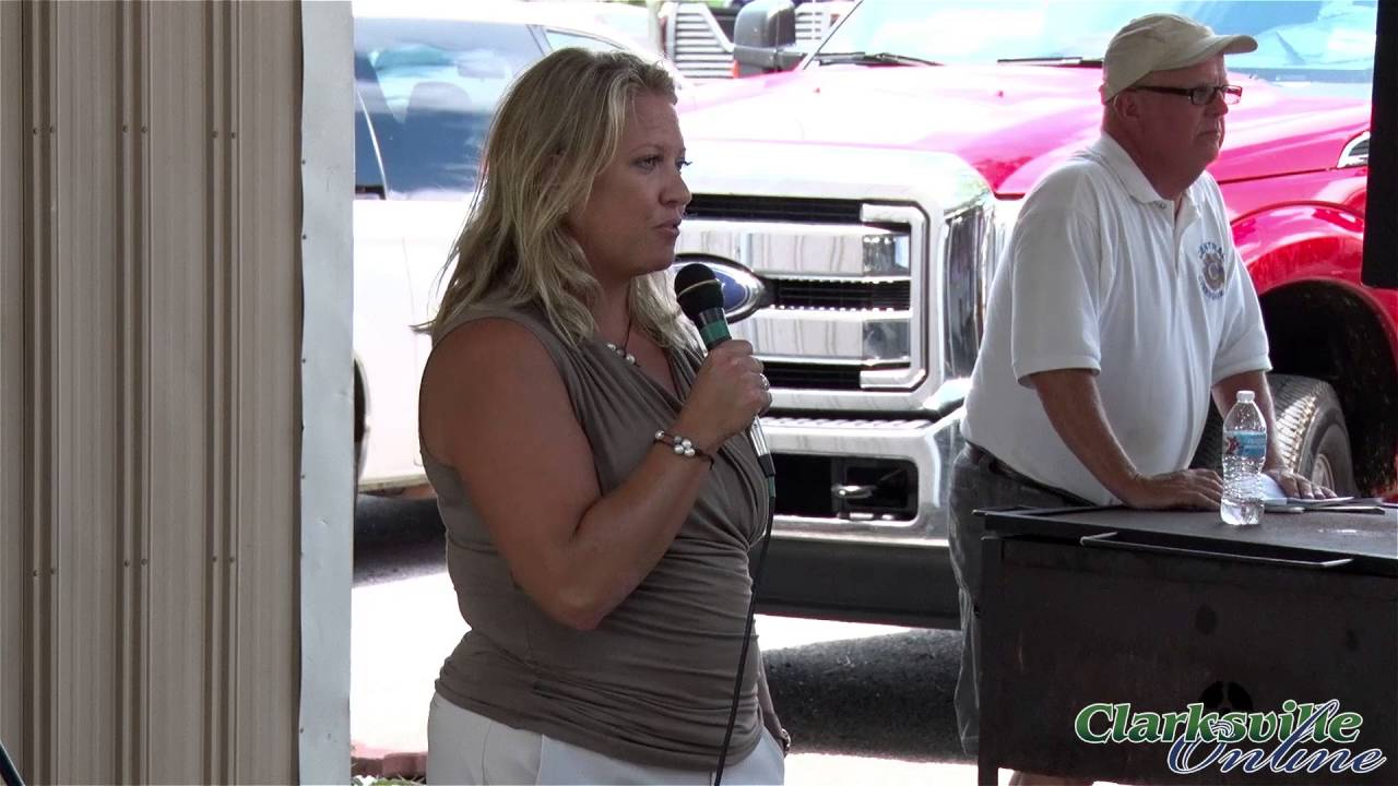 Montgomery County Assessor of Property Erinne Hester talked at 108th annual Lone Oak Picnic