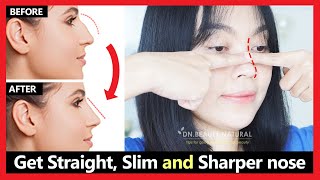 Get rid of hook nose & nose hump reduction naturally | Get Straight, Slim & Sharper nose | Exercises Resimi