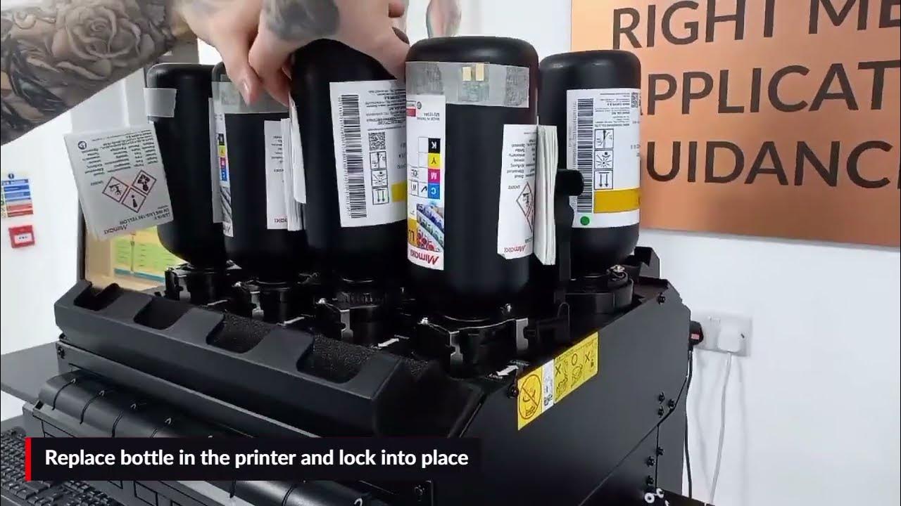 How to change the ink on a Mimaki UJV100 YouTube