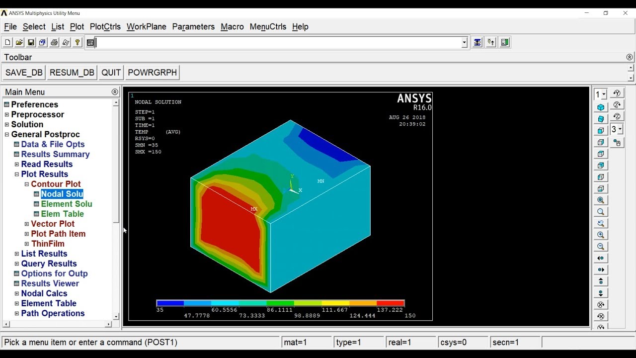 Thermal analysis of a Wall in Ansys APDL - YouTube