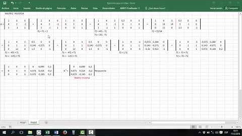 Matriz Inversa en Geogebra.  Operaciones con matrices