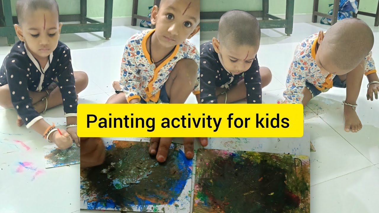 First time painting |activity for kids|best hobby|painting activity for ...