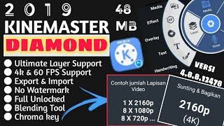 KINEMASTER DIAMOND 2019 VERSI TERBARU || CARA DOWNLOAD DAN INSTAL KINEMASTER BISA SAVE VIDEO 4K
